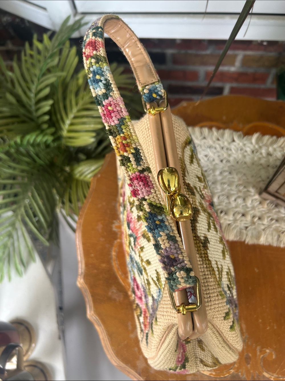Vintage Floral Needlepoint Handbag - Picture 13 of 13